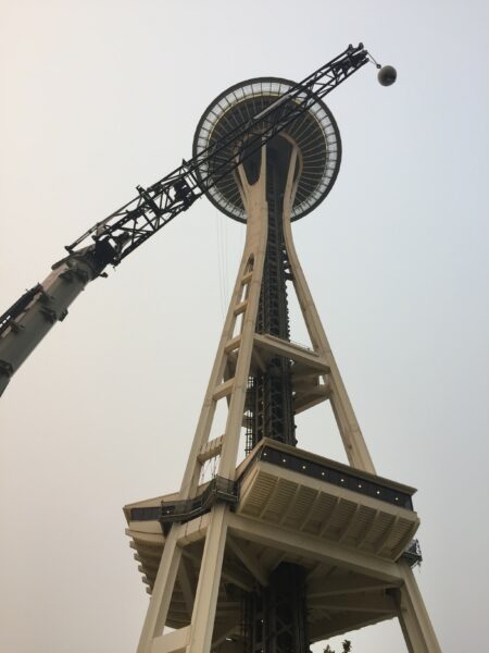 Space Needle and construction crane